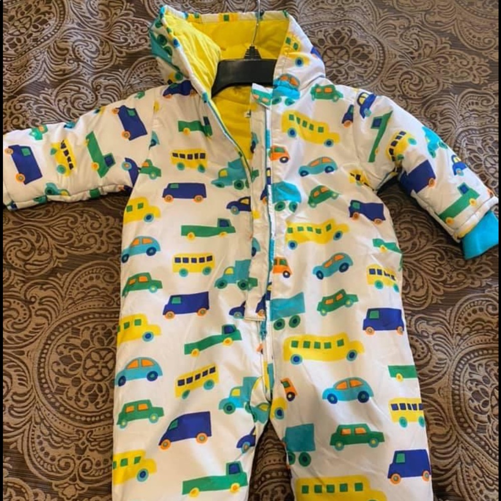 NWT 9 Month Marimekko Hooded Footie Baby Boy Cold Weather Jacket Winter Ski